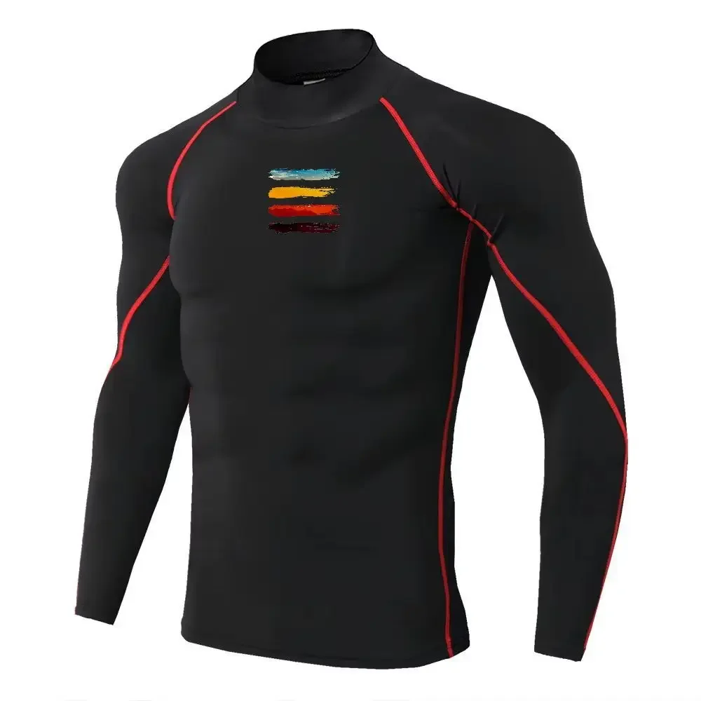 Men Sport T-shirt Quick Dry Bodybuilding Running Shirt Long Sleeve Compression Top Gym T Shirt Men Fitness Tight Men Underwear view 4
