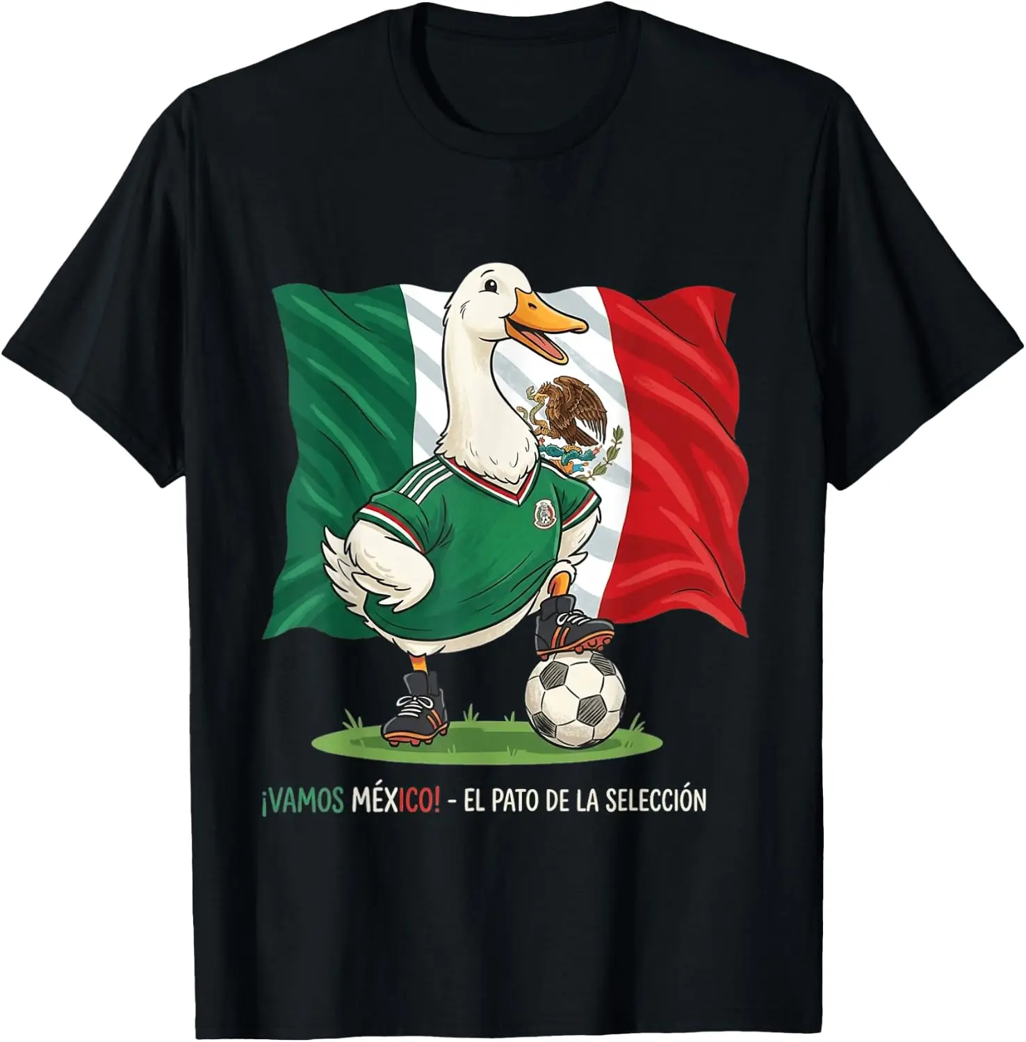 Merlin The Duck Mexico T-Shirt 100% Cotton Trendy Y2K Short-Sleeve Tee-Soft, Quick-Drying, Moisture-Wicking; Ideal Sports Casual