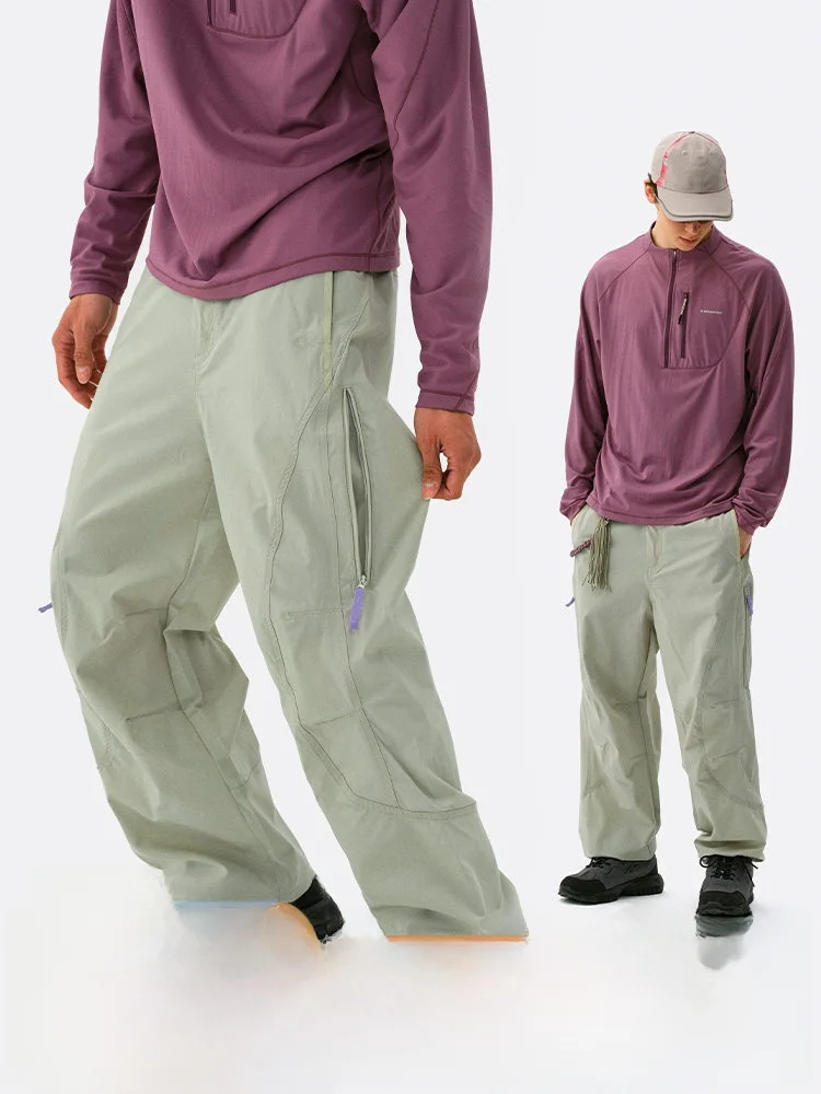 

Брюки Nome Outdoor из нейлона, повседневные, влагоотводящие, впитывающие пот, свободного кроя, с разрезами, длинные, для активного отдыха, молодежные, универсальные.