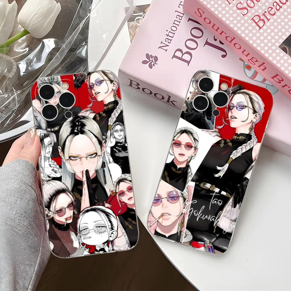 

Чехол для мобильного телефона Gokurakugai Tao для iPhone 16, 15, 14, 13, 12, 11 X XR XS 8 6 Pro Max Plus, мини-прозрачный цветной защитный чехол