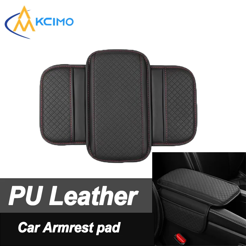 

Premium PU Leather Car Armrest Pad Anti Slip Protective Cushion with Storage Universal Fit Auto Interior Accessories