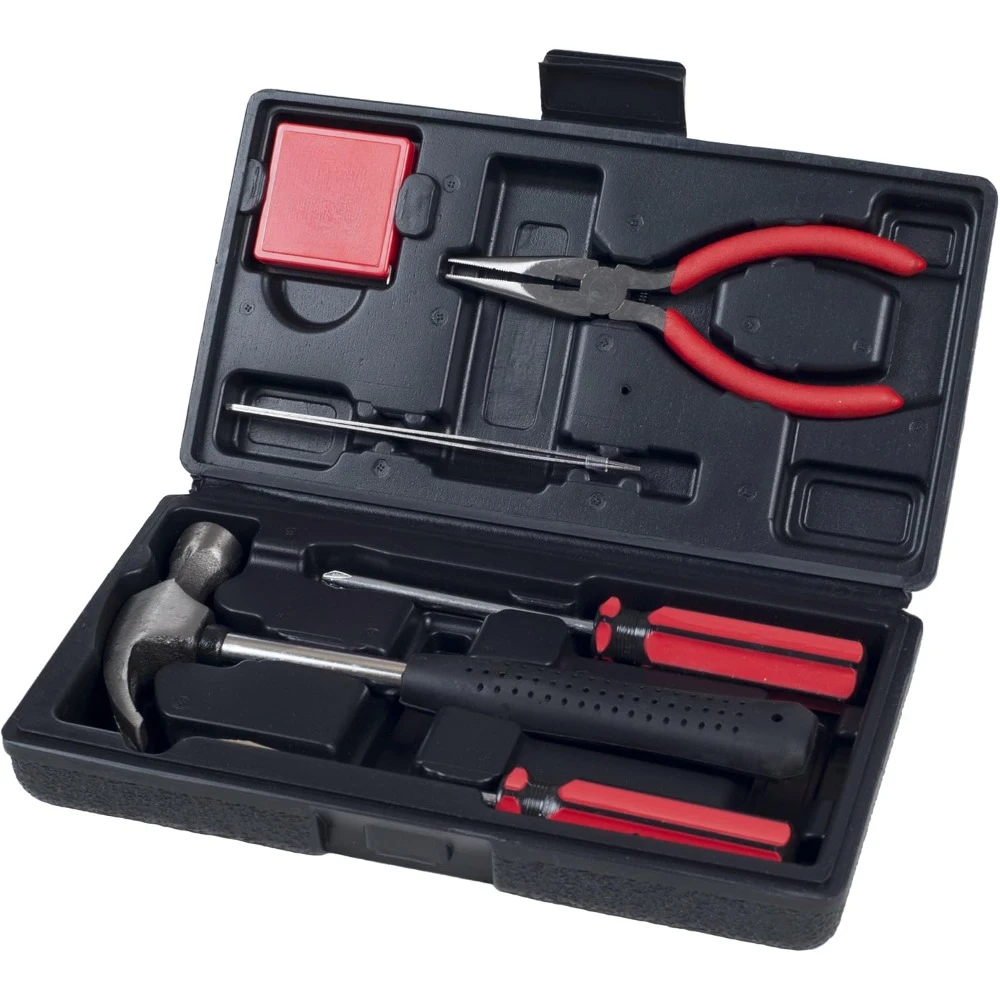 

Household hand tool set - 6 pieces/set including - hammer, screwdriver set, pliers