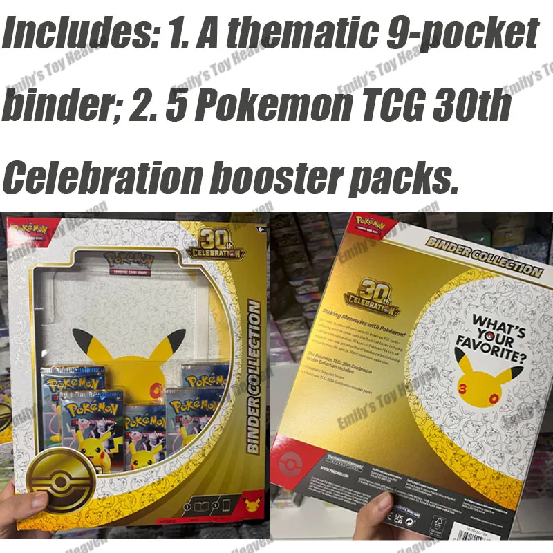 In Stock Original Sealed Pokemon English 30th CELEBRATION Binder Collection Box 9-Pocket Binder Collectible Pokemon Cards