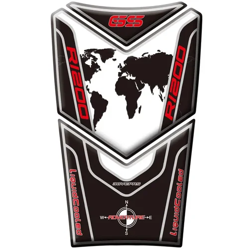 Imagen 2 del producto Pegatinas de motocicleta para tanque de combustible, pegatina de goma 3D, calcomanías protectoras de espina de pescado para R1200GS Adventure 2014 15 16 17 14-17