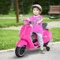 Electric Motorcycle for Children 3-6 Years Old Authorized from Vespa 108X49X75 cm Pink