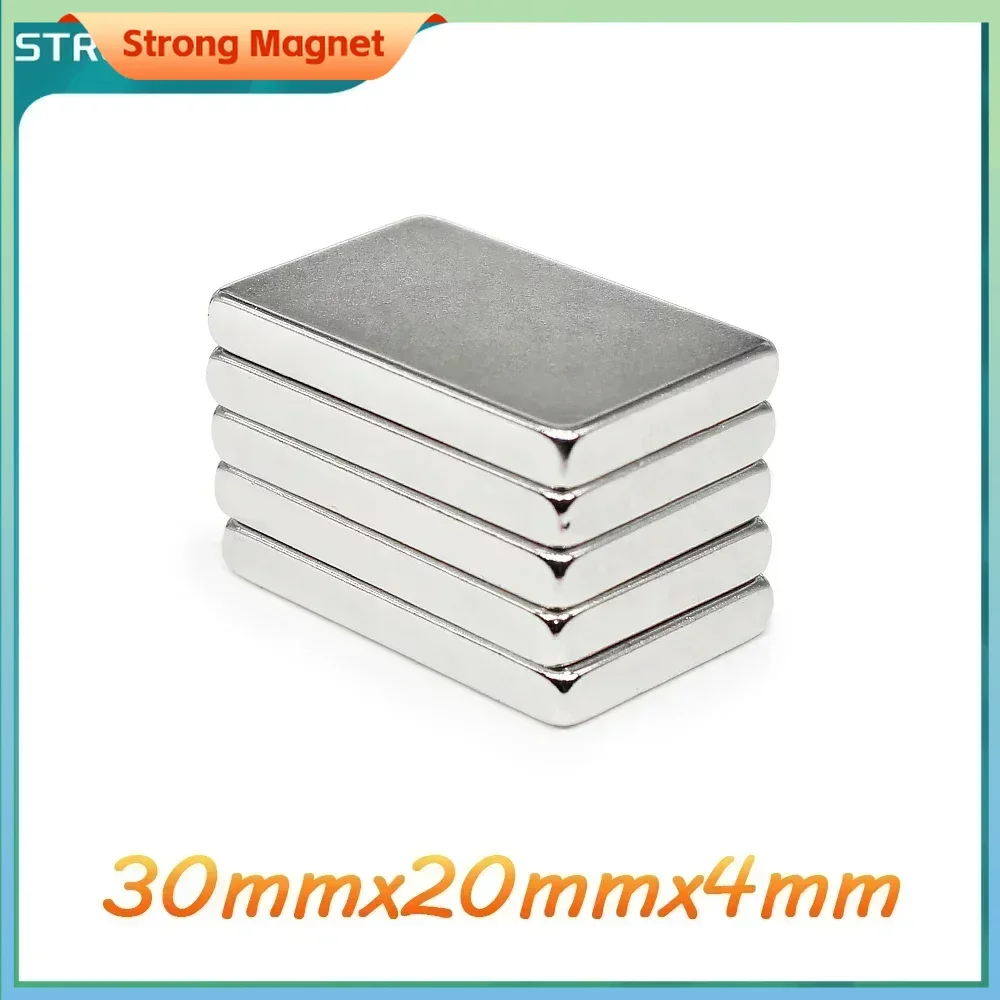 30x20x4mm Strong Search Magnet Sheet N35 Block Rectangular Permanent Neodymium Magnet 30x20x4 30*20*4 mm