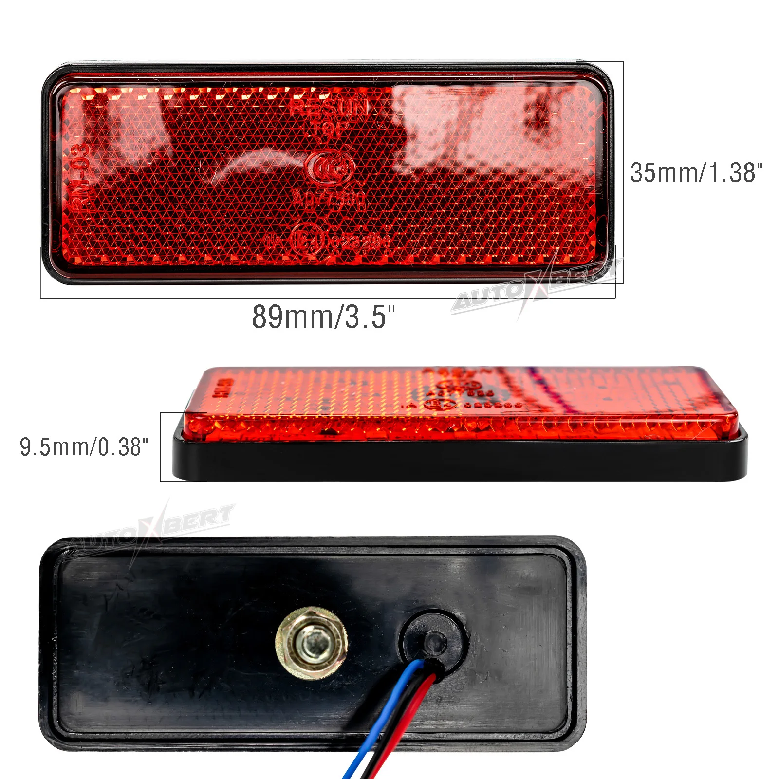 LED Rear Tail Running Brake Stop Lamp Car Motorbike Motorcycle Reflector Light Trailer Caravans Reflective Tail Lamp Truck Parts