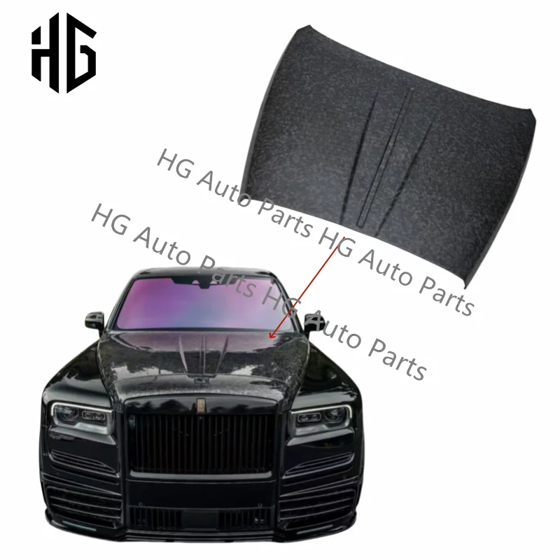 

Upgrade To Cullinan MSY Style High Dry Carbon Fiber Bonnet Cover For 2019 Rolls Royce Cullinan Front Bumper Engine Hoods