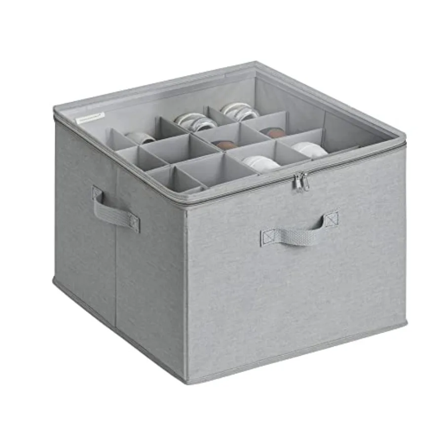 

Shoe Organizer for Closet, Fits up to 16 Pairs, Shoe Cubby Storage Containers with Adjustable Dividers and Clear Cover