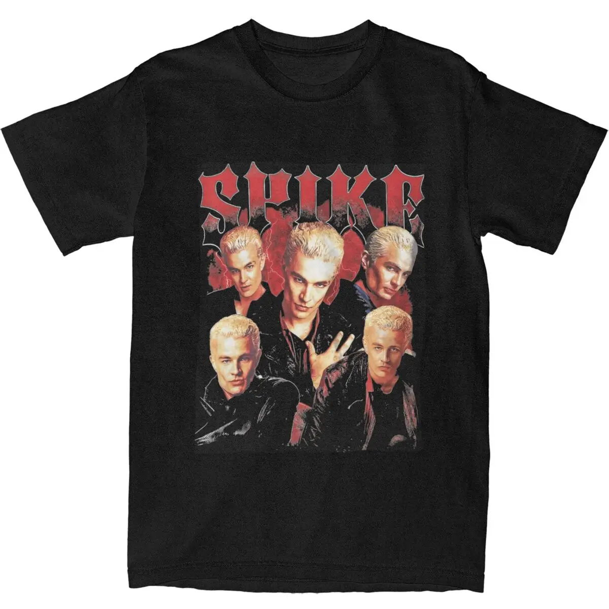 Oversized T-Shirt Buffy The Vampire Slayer Spike Cotton T Shirts Fashion Tshirt for Men Summer Y2K Casual Short Sleeve Top Tees