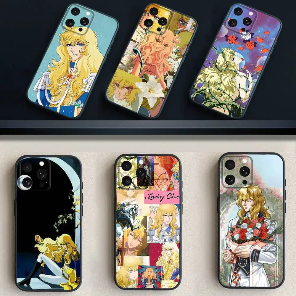 

Rose Of V-Versailles Oscar Phone Case For iPhone 17,16,15,14,13,12,11 Plus,Pro Max,XS,X,XR,SE,Mini,8,7,Soft Silicone Black Cover