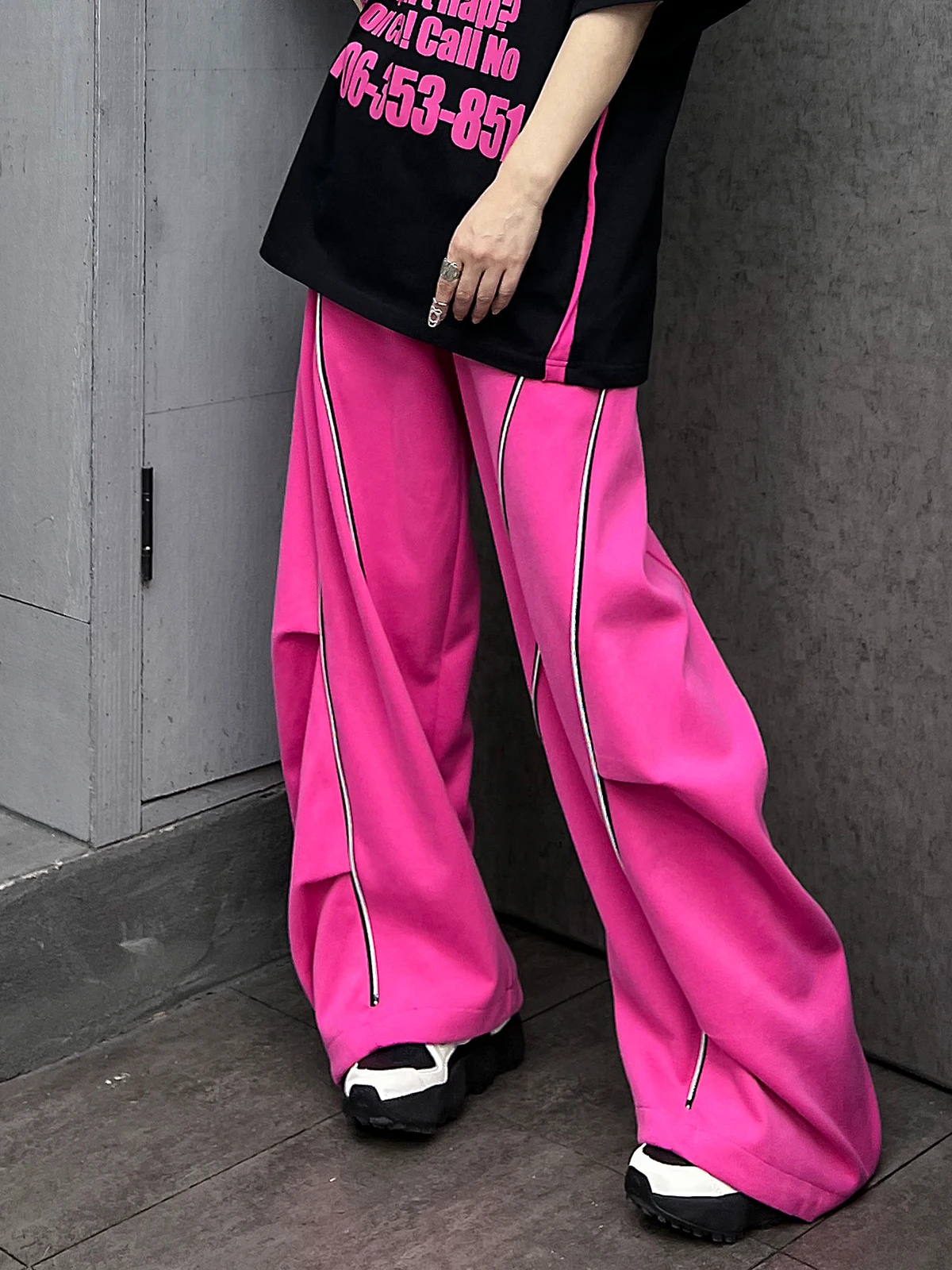 

Брюки M-Home Faion с широкими штанинами, драпированные, свободные, женские, весенние, в пол, повседневные, уличный стиль, из смесового хлопка