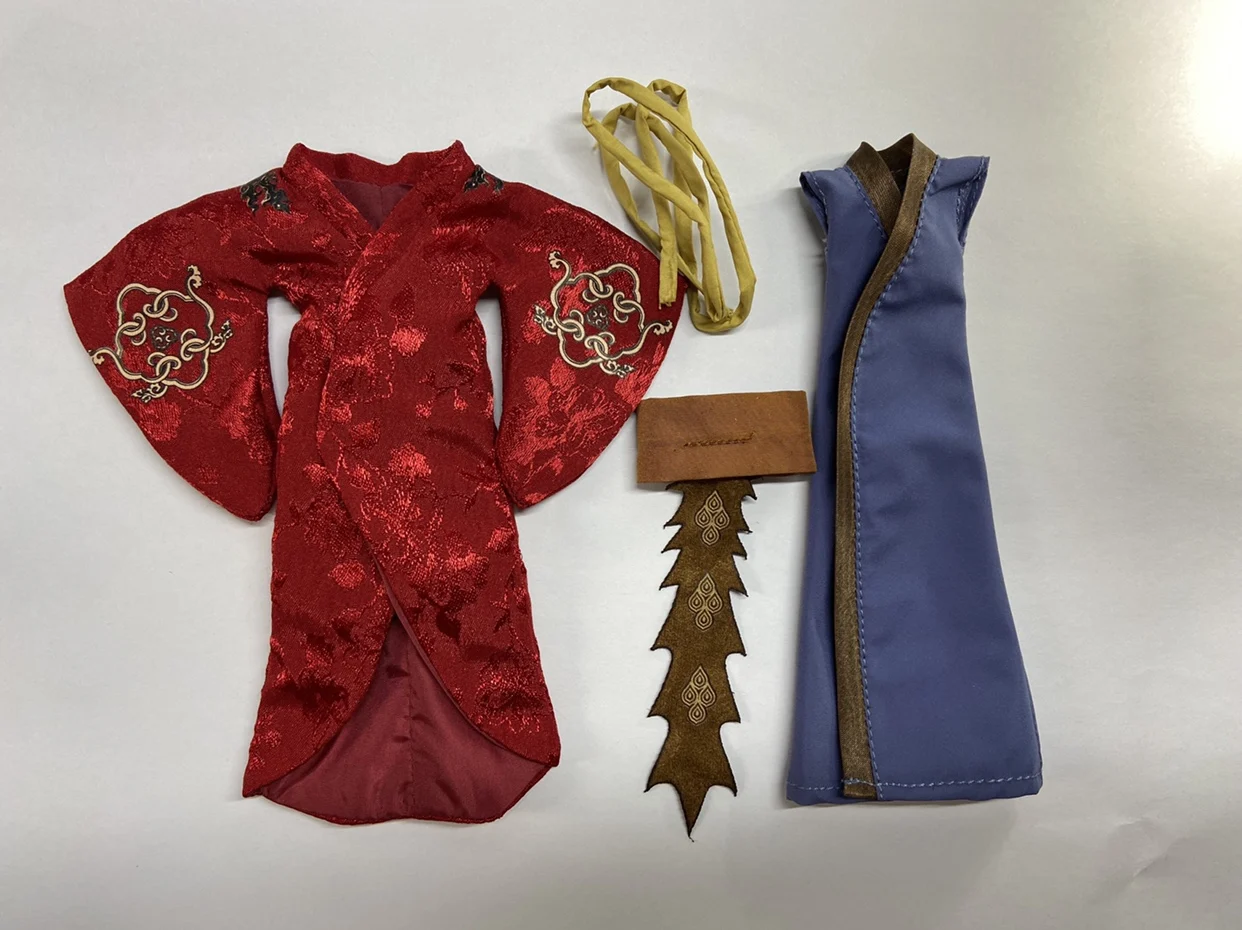 1/12 Scale หญิงจีนโบราณเสื้อผ้าเกมชุดเข็มขัดสําหรับ 6 "Romankey Action Figures Body