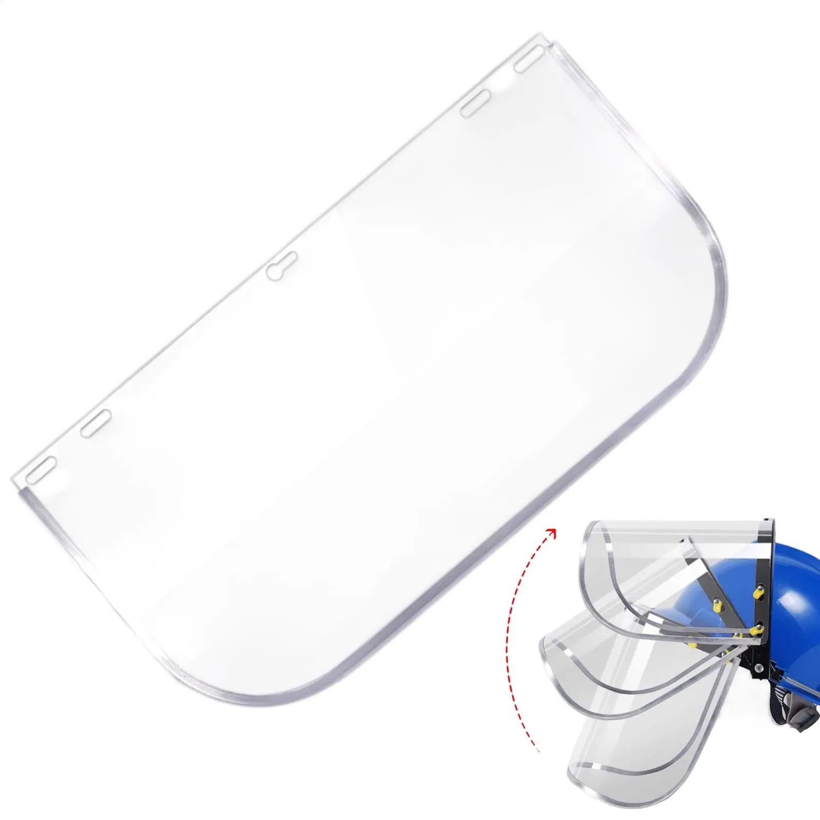 Helmet Cover Lens Replacement 15.75x7.87inch Splash Proof Visor Helmet Replacement Protective Lens For Welders Hobbyists