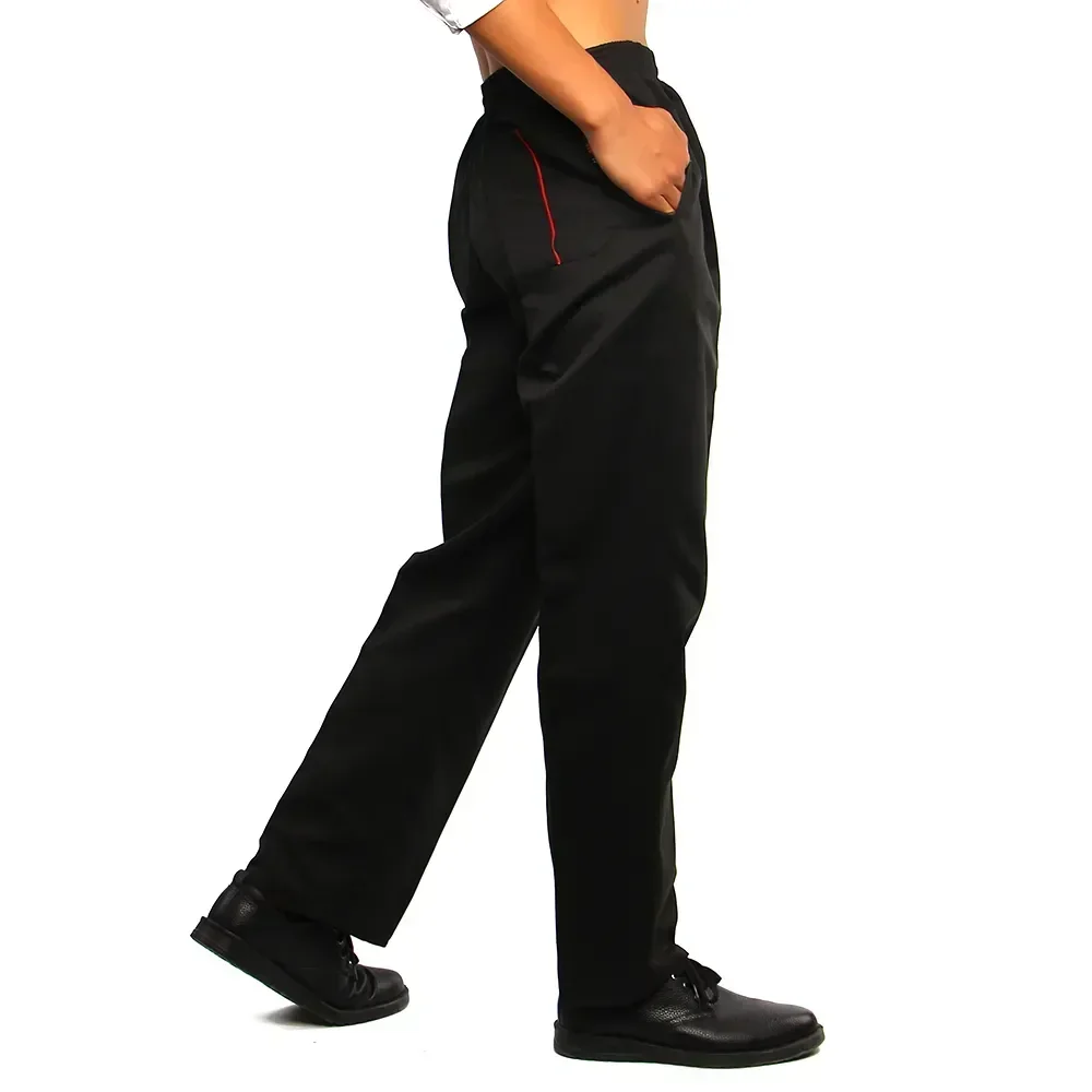 New Executive Peppers Black Restaurant Partie Uniform Service White De Red Chef pantaloni elastici Cook Striped