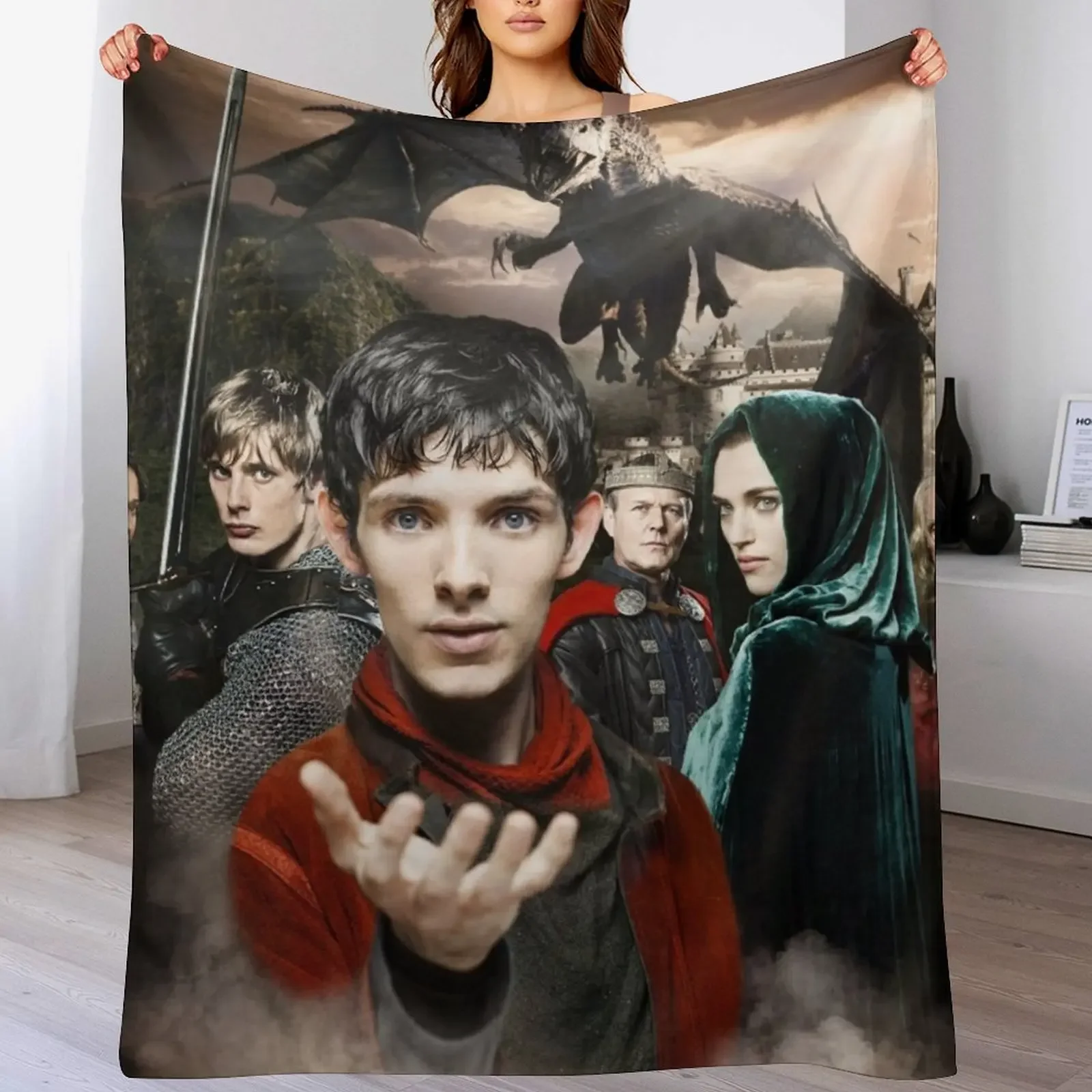 

Merlin Throw Blanket All Season Soft Lightweight Blanket for Home