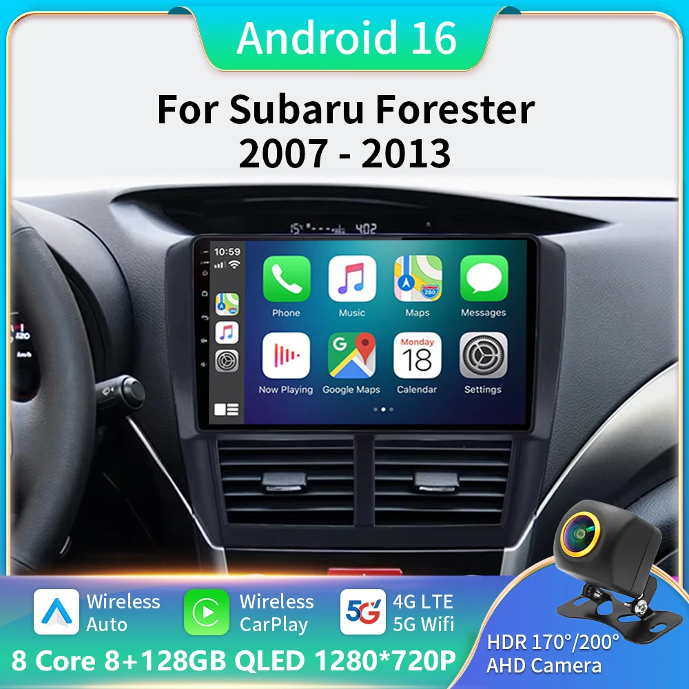 

9" Android 16 Carplay For Subaru Forester Impreza WRX STI Car Radio Multimedia Player GPS Navigation RDS 5G DSP BT No 2 Din DVD