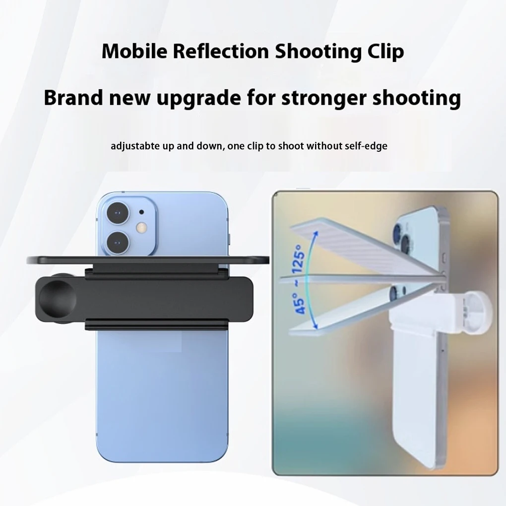 Smartphone Camera Mirror Reflection Clip Phone Selfie Reflector Tool Universal Adjustable Reflection Clip Kit for IPhone Android
