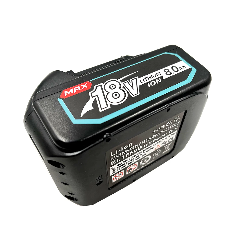 

For Makita 8Ah 18V BL1860 BL1850B BL1850 BL1840 BL1830 BL1820 BL1815 LXT-400 Replacement Lithium Battery with LED