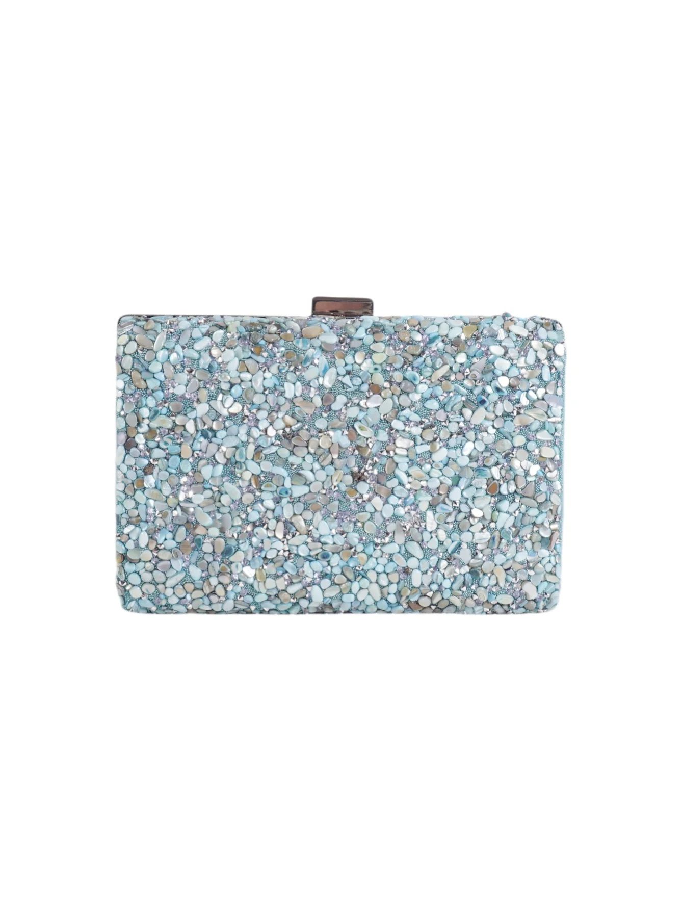 

A beautiful and noble banquet bag with colorful stones, suitable for ladies' parties, gatherings, and weddings.