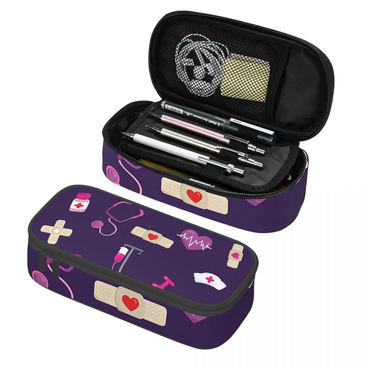 Hospital Medical Pattern Gift For Nursing Nurse Pencil Case Pencil Pouch Storage Stationery Big Capacity Pen Box Pencil Bag