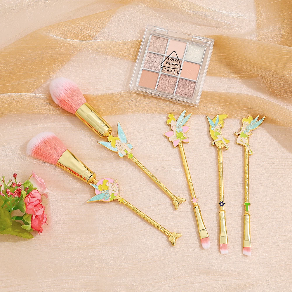 Maravillosa hada: juego de brochas de maquillaje Tinkerbell, brocha de sombra de ojos Pokemon única, herramientas de maquillaje de dibujos animados, regalo de Navidad