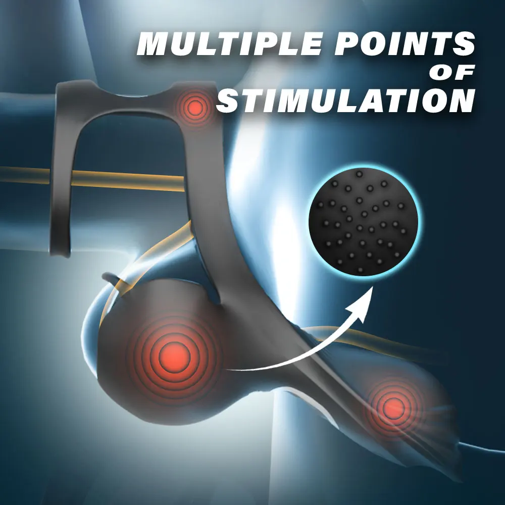 تهتز خاتم الديك لعبة الجنس للرجال حلقة القضيب هزاز APP التحكم لعبة الجنس الذكور لتحفيز الخصية لعبة الكبار الرجال الانتصاب #2