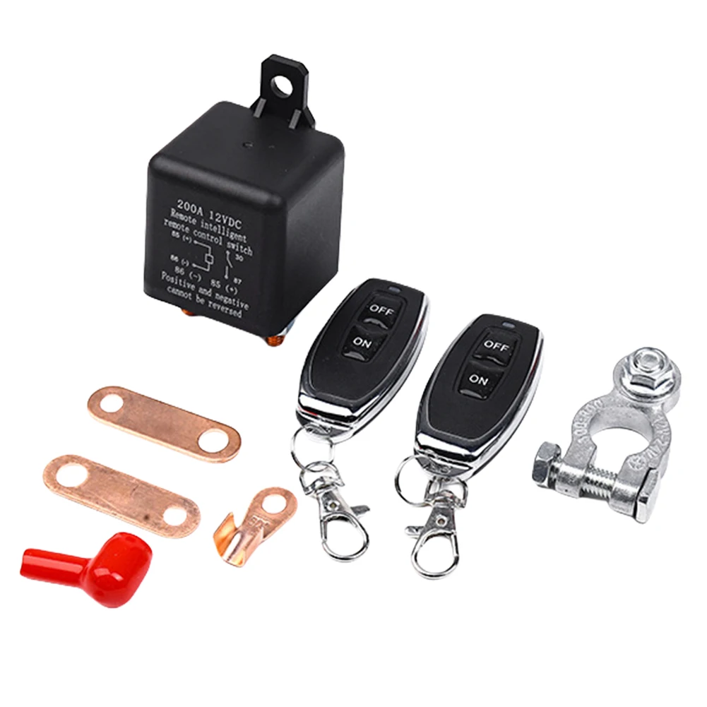 Isolateur de coupure à distance sans fil, commutateurs principaux 200A, 433MHz, disjoncteur Intelligent de batterie de voiture, relais de déconnexion de batterie de voiture DC 12V
