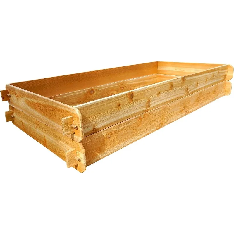 

Raised Bed Kit Double Deep (Two 3x6) Western Red Cedar with Mortise and Tenon Joinery 3 Feet x 6 Feet