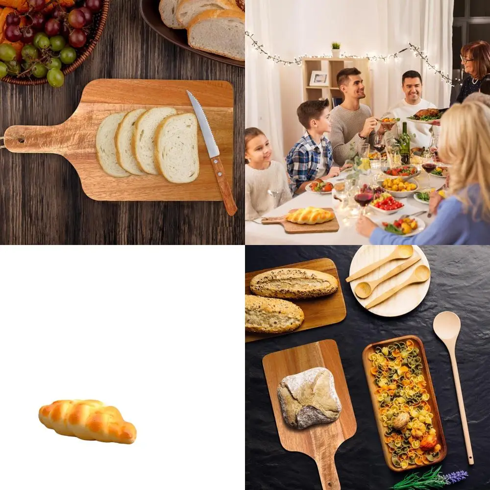 

Объемные разделочные доски из дерева акации — 18 шт., 12x6 дюймов, кухонный поднос с ручкой для пиццы, хлеба, сыра, фруктов и овощей