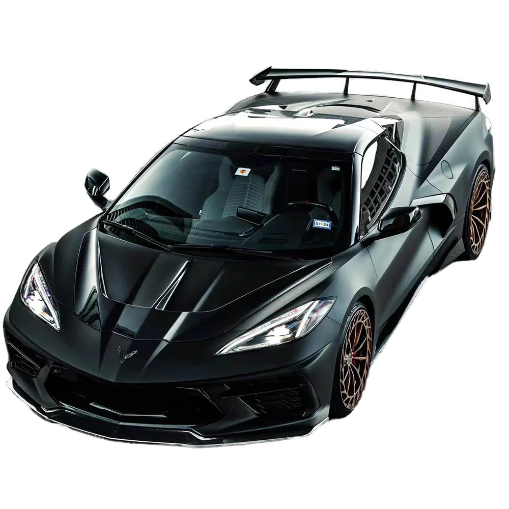 High Quality Carbon Fiber Front Hood for Chevrolet Corvette C8 ST Style New Condition Bonnet