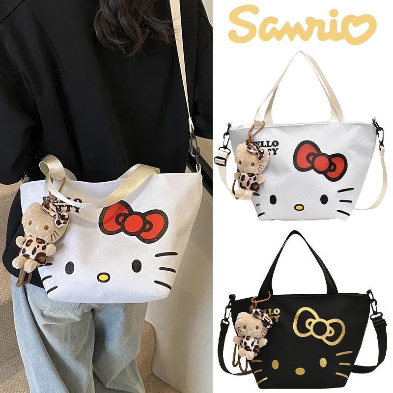 

Sanrio Hello Kitty Women Cartoon Crossbody Bag Anime Large Capacity Travel One Shoulder Bag Kawaii Tote Storage Bag Cute Handbag