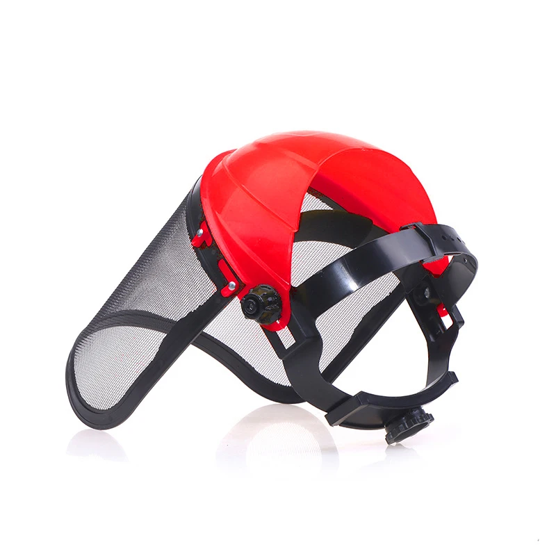1 Pc Garden Grass Trimmer Safety Helmet Hat With Full Face Mesh Protective Mask For Logging Brush Cutter Forestry Protection