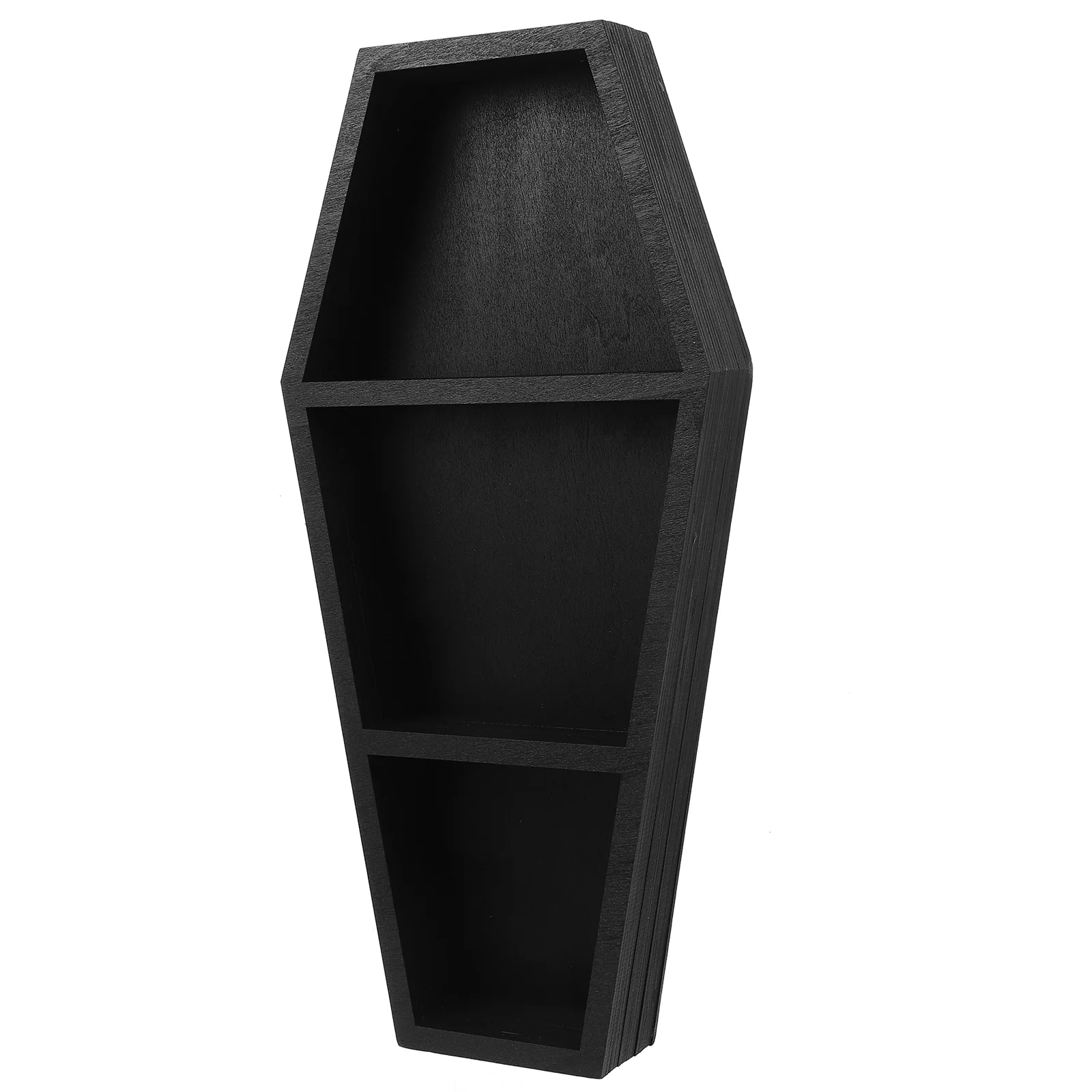 

Cabin Coffin Storage Rack Ornament Holder Display Stand Gothic Shelf Wooden Black Bedside Table