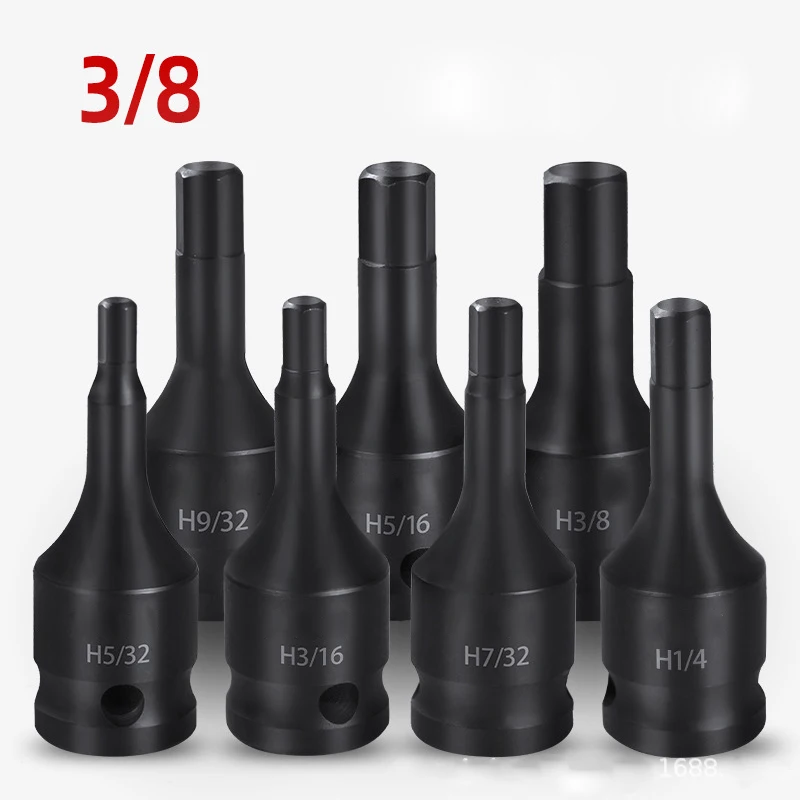 7pcs 50mm Hex Screwdriver Bit 3/8\