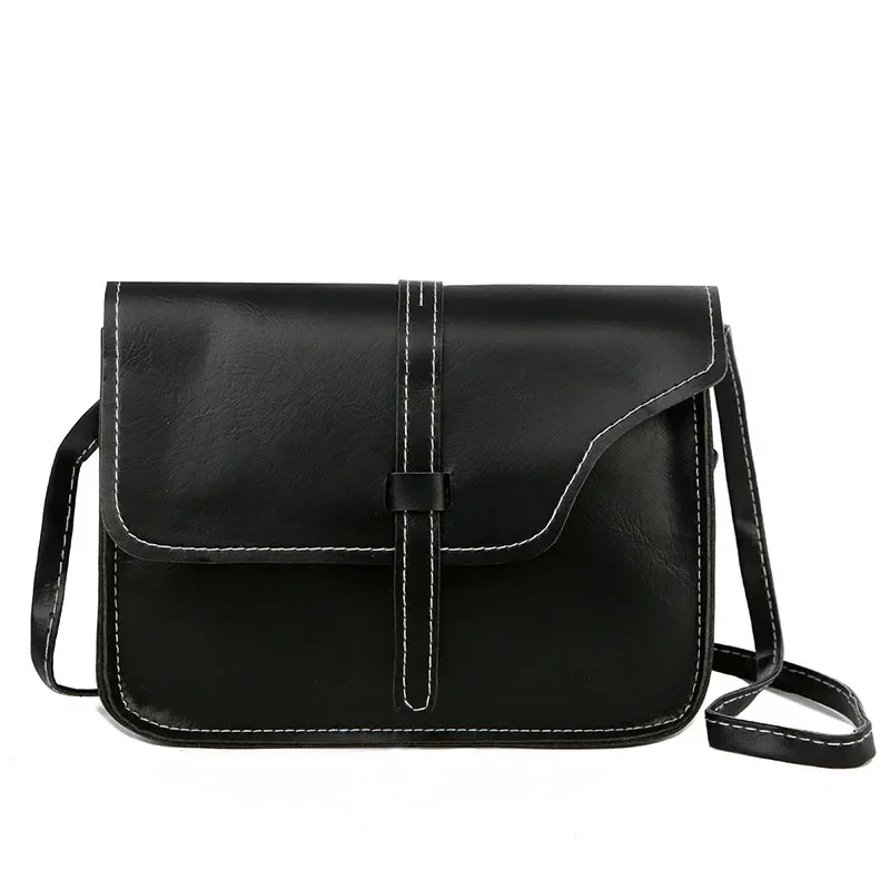 Bolsos de hombro de moda para mujer, bolso de mensajero Retro Simple, bolso cruzado cuadrado pequeño que combina con todo, Color sólido