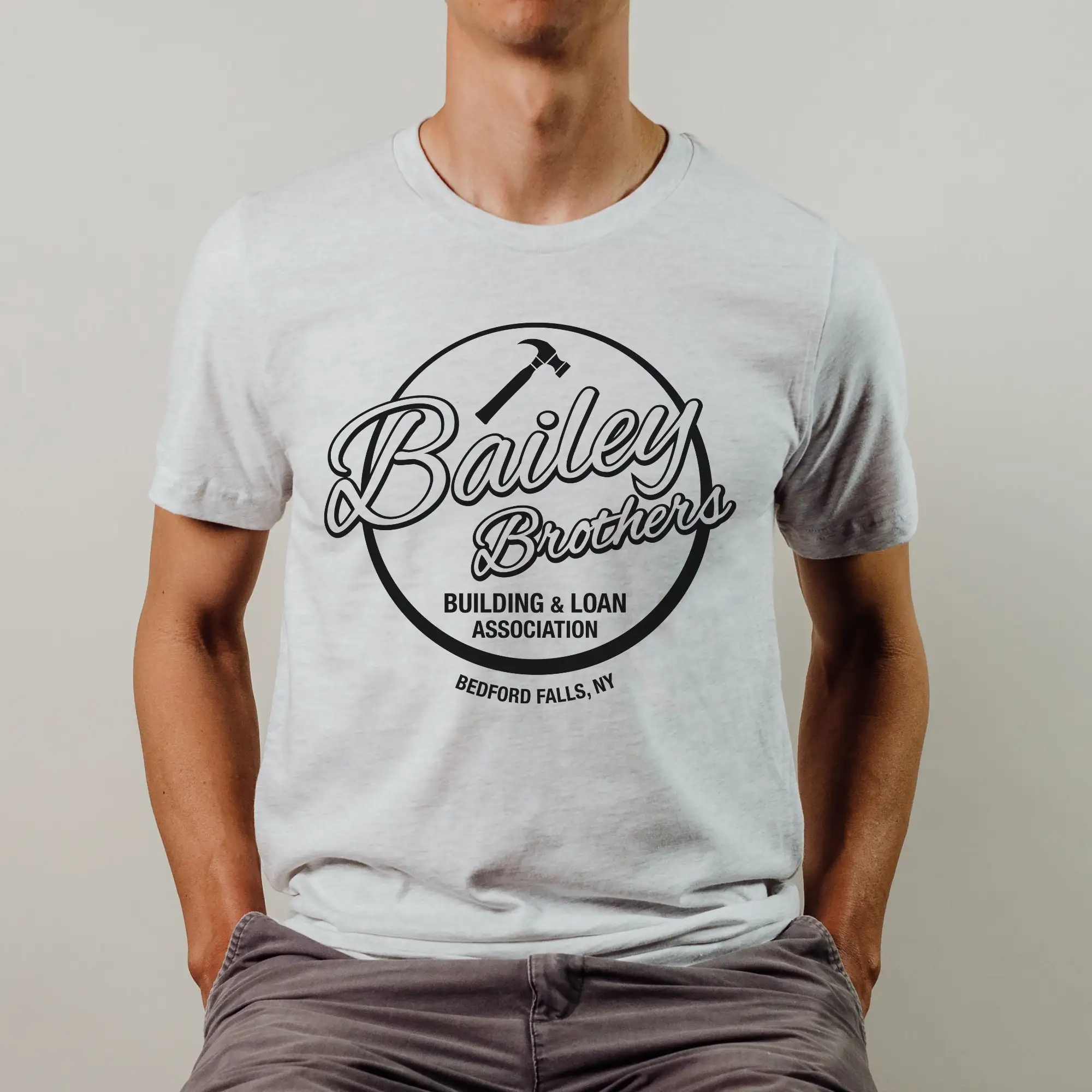 Es una vida maravillosa Bailey Brothers Building And Loan camiseta película clásica de vacaciones de Navidad para hombres