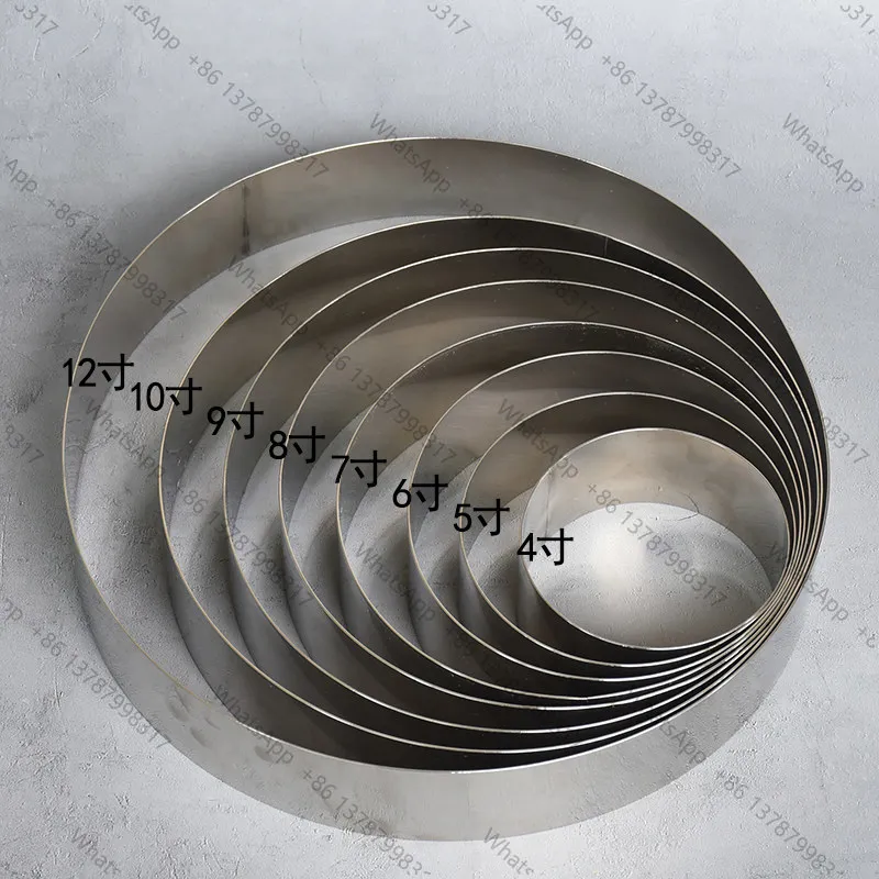 Stainless steel round mousse circle heightened 4 inch 6 inch 8 inch cm mousse cake mold tiramisu baking 5 cm
