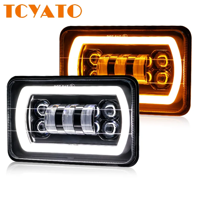 

TCYATO 4x6 headlights are suitable for modified vehicles, featuring both high and low beam headlights with steering and 5-inch