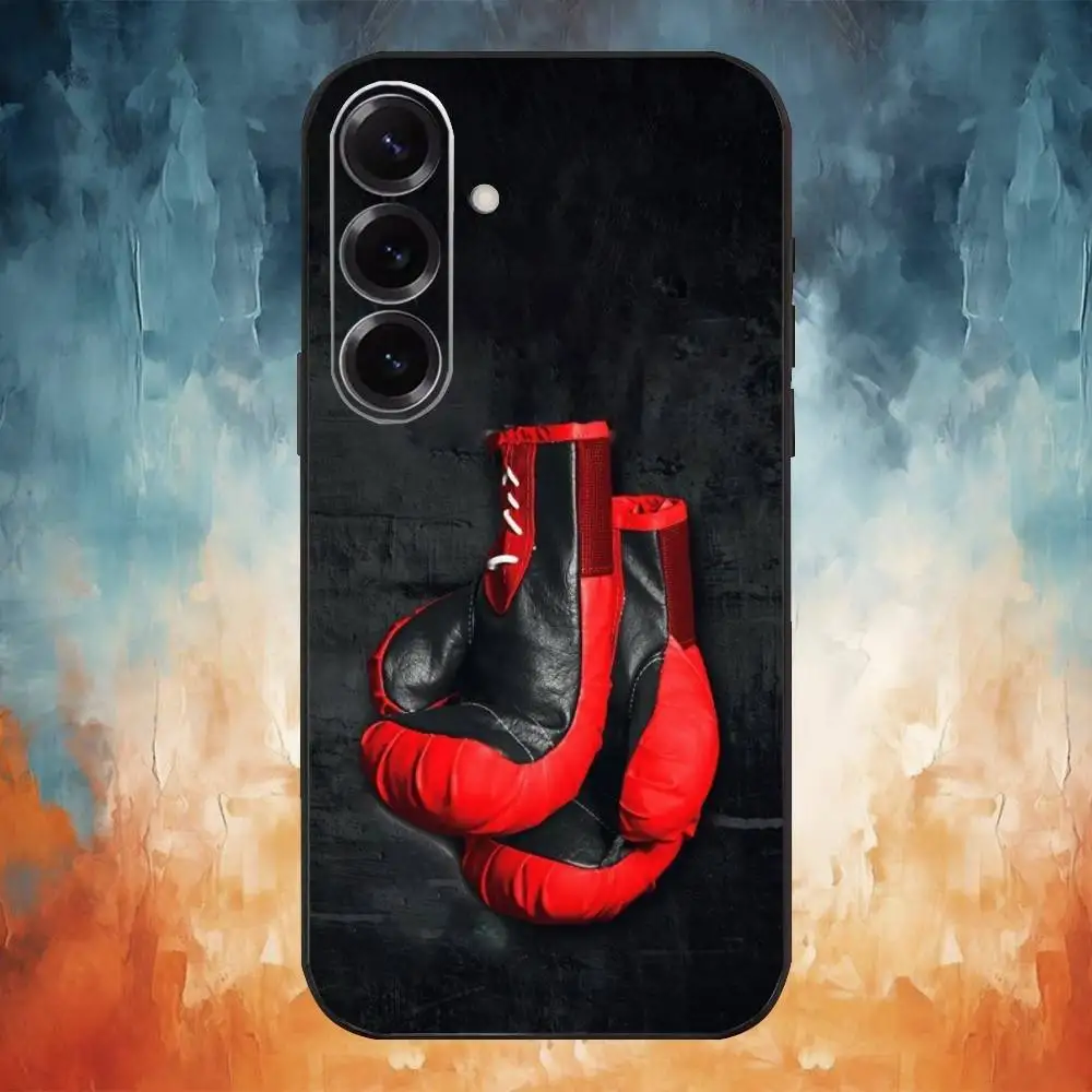 حافظة هاتف الملاكمة لهاتف سامسونج جالاكسي A73، A72، A71، A70، A53، A52، A51، غطاء أسود ناعم آخر #2