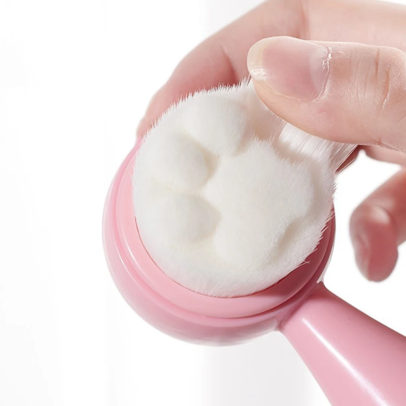 Escova facial dupla face de gel de sílica, limpador esfoliante, removedor de cravo, limpador de poros, escova facial para limpeza profunda