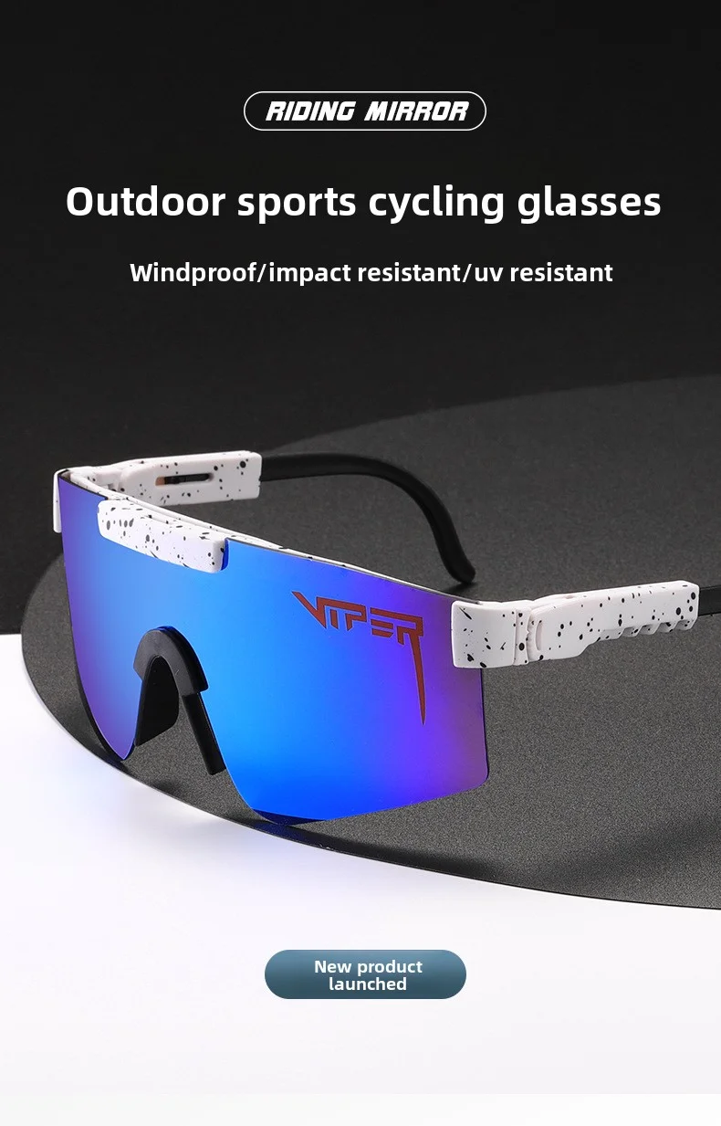 Verstellbare PC-Linsen Quadratische Sonnenbrille für Männer und Frauen, Winddichte Fahrradbrille UV-Schutz Sportsonnenbrille – Detail 4