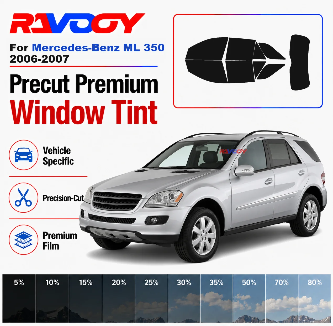 premium-precut-window-tint-kit-front-rear-windows-rear-windshield-for-mercedes-benz-ml-350-2006-2007-car-solar-nano-ceramic-film