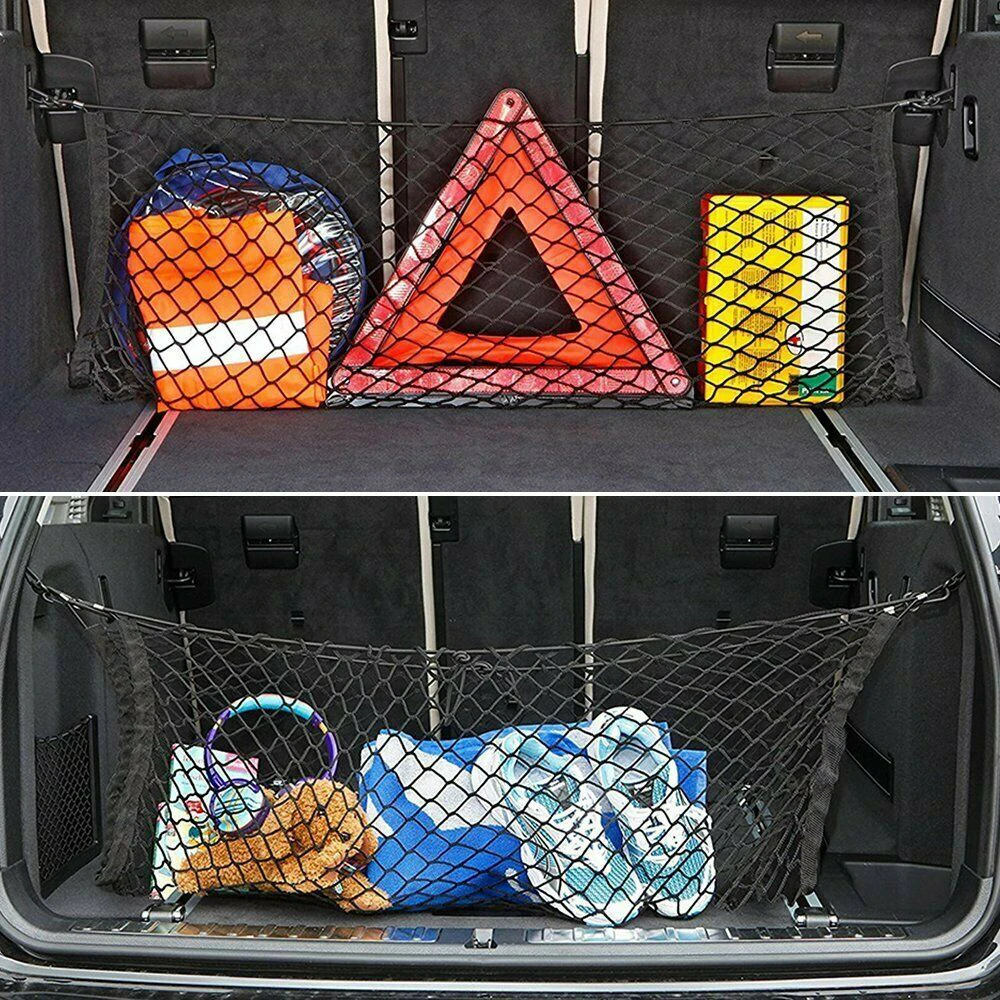 Accessori per auto tascabili con borsa a rete in rete elastica per riporre l'organizzatore del carico posteriore