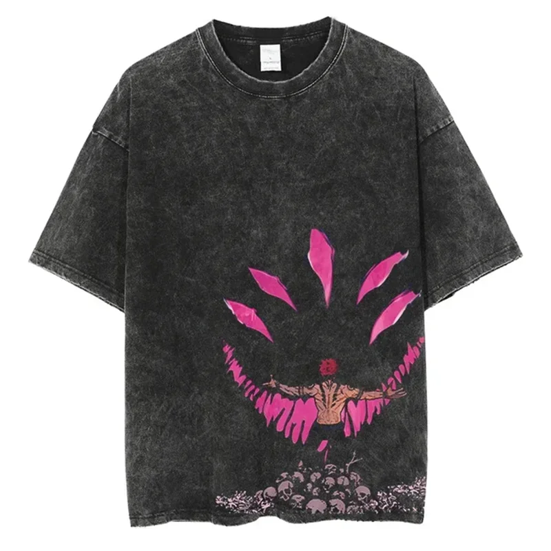 NONE Harajuku Manga Graphic Print T-Shirt 6