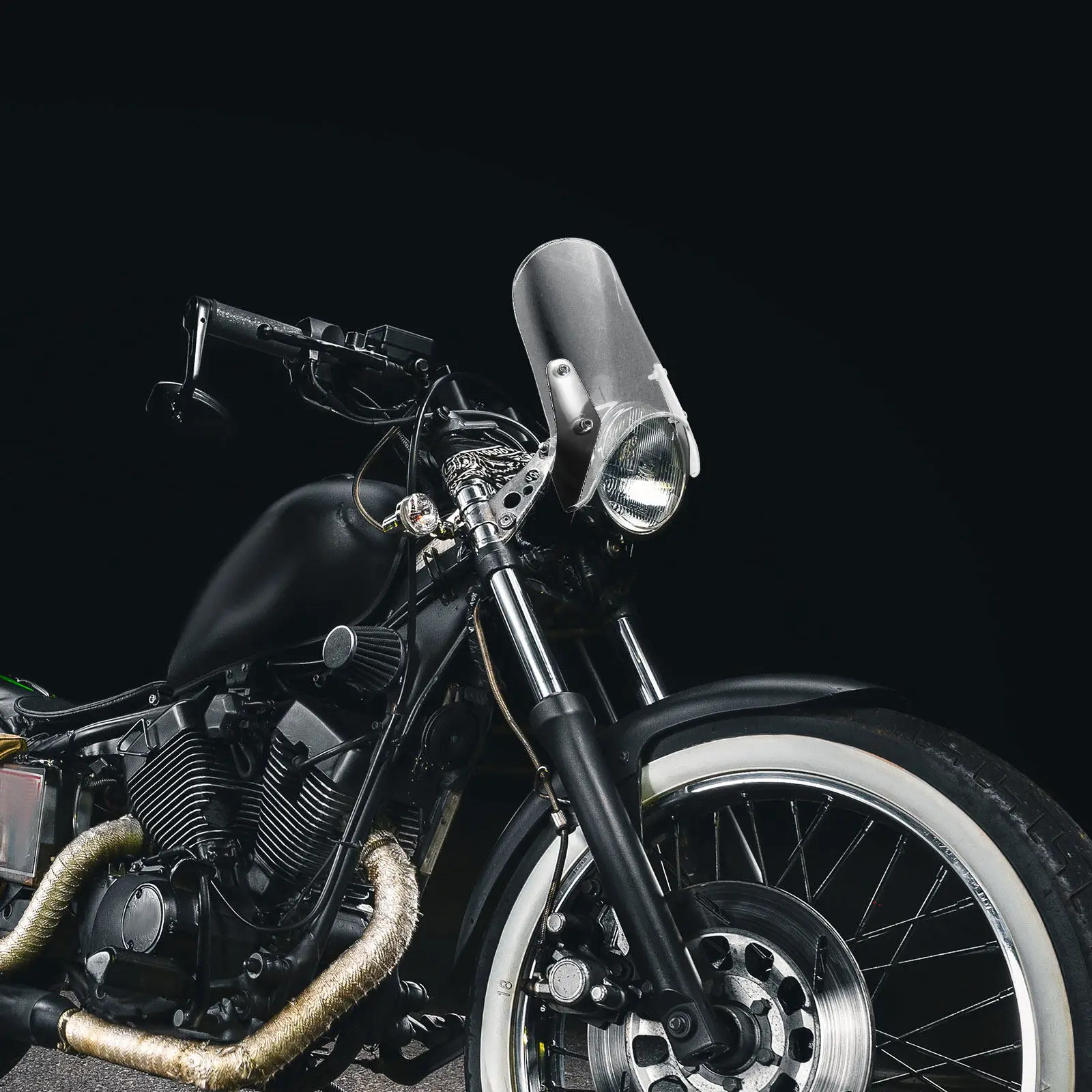 

Motorcycle Windshield Universal Vintage Metal Windshield for Comfortable Riding Engineered for Durability and Wind