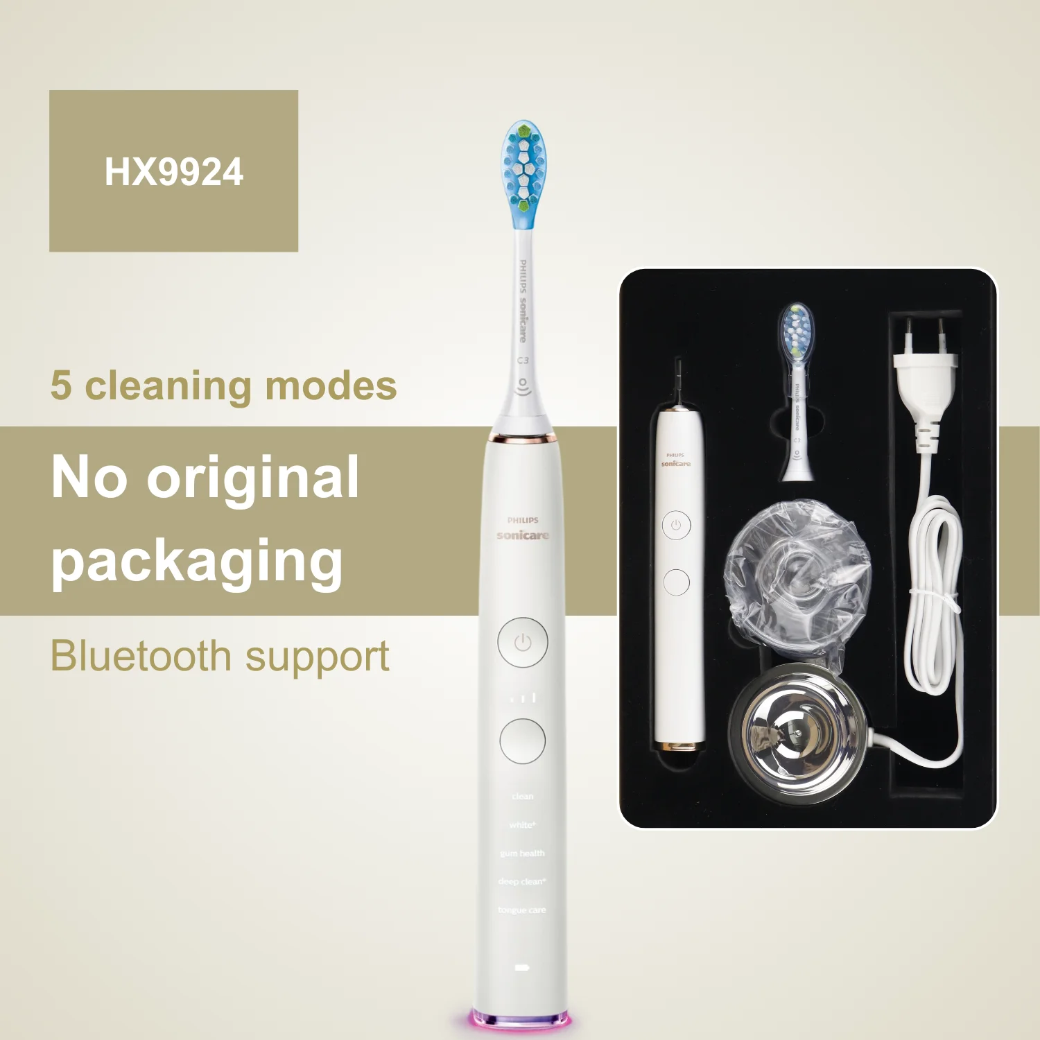 Philips Electric Toothbrush Sonicare DiamondClean Smart HX9924, No Original Box