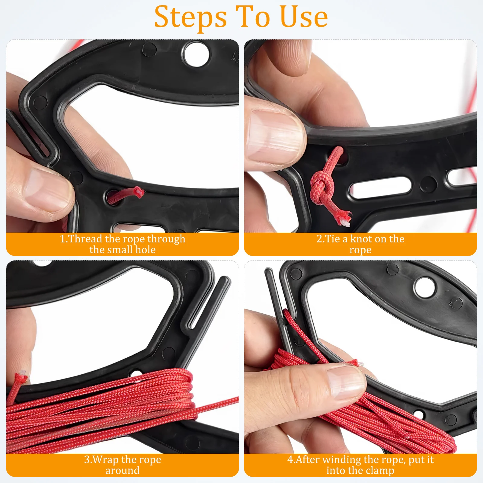 Cord Organizer Wrap 10Pcs Paracord Winder Spool Rope Line Holder Storage Reel for Camping Bushcraft Cord Management Tool