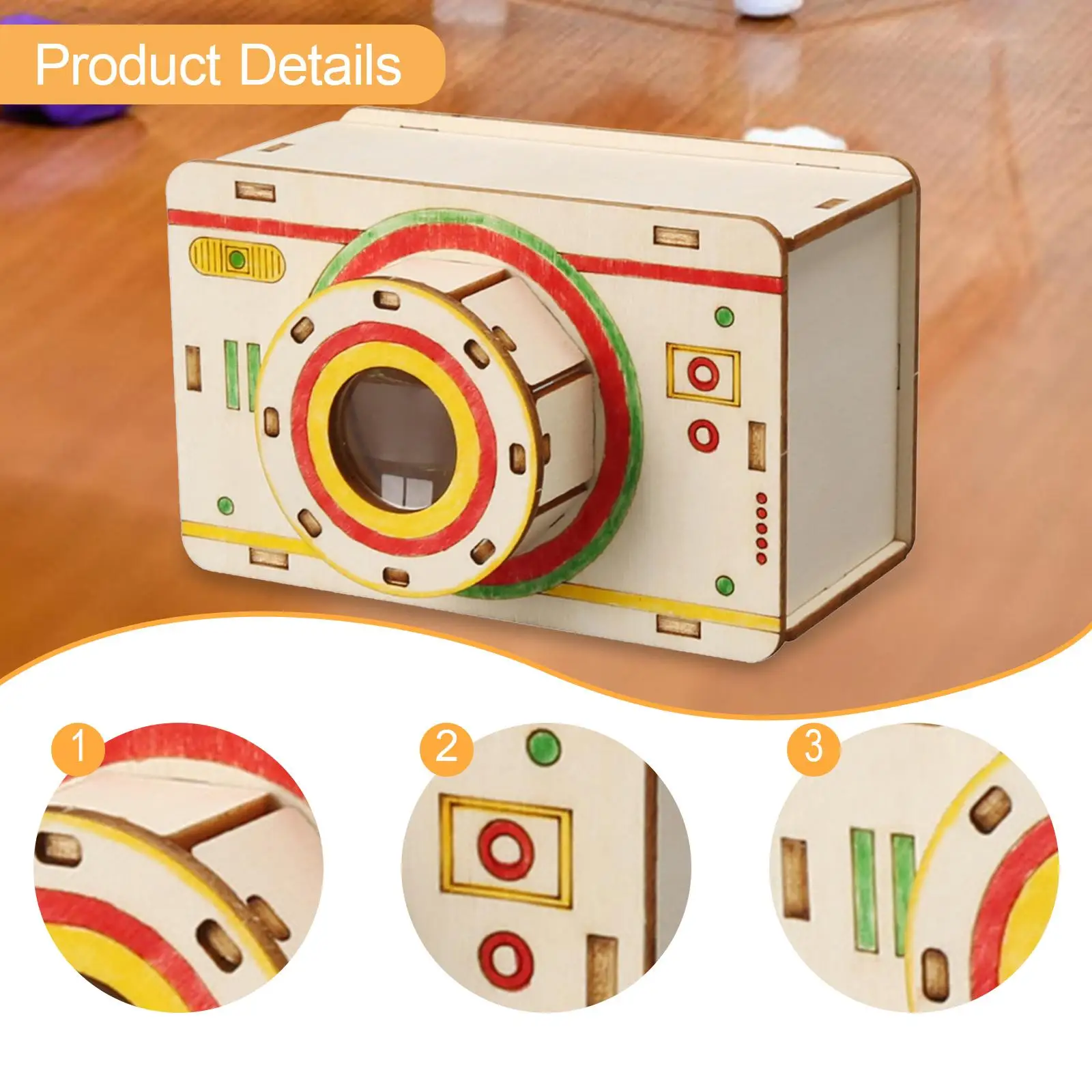 Educational Wood Camera Obscura Science Kit for Beginners DIY Optics Exploration Toy for Children