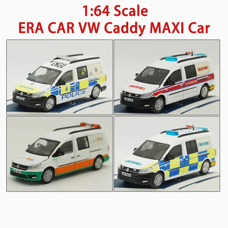 

ERA CAR Diecast 1:64 Scale VW Caddy MAXI Police Alloy Car Model Static Display Collectibles Boy Gift Toy Ornament